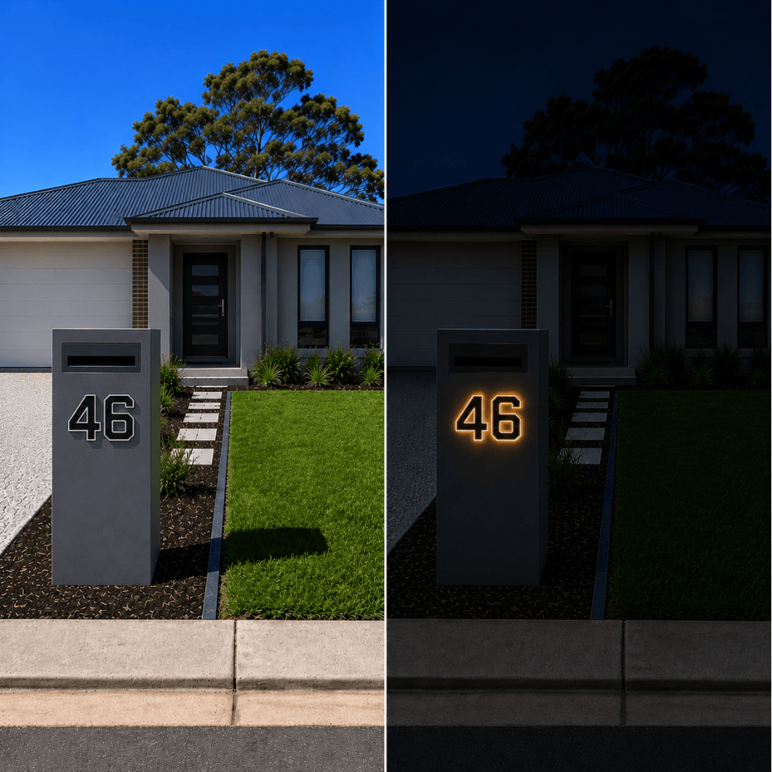 Solar House Number Light