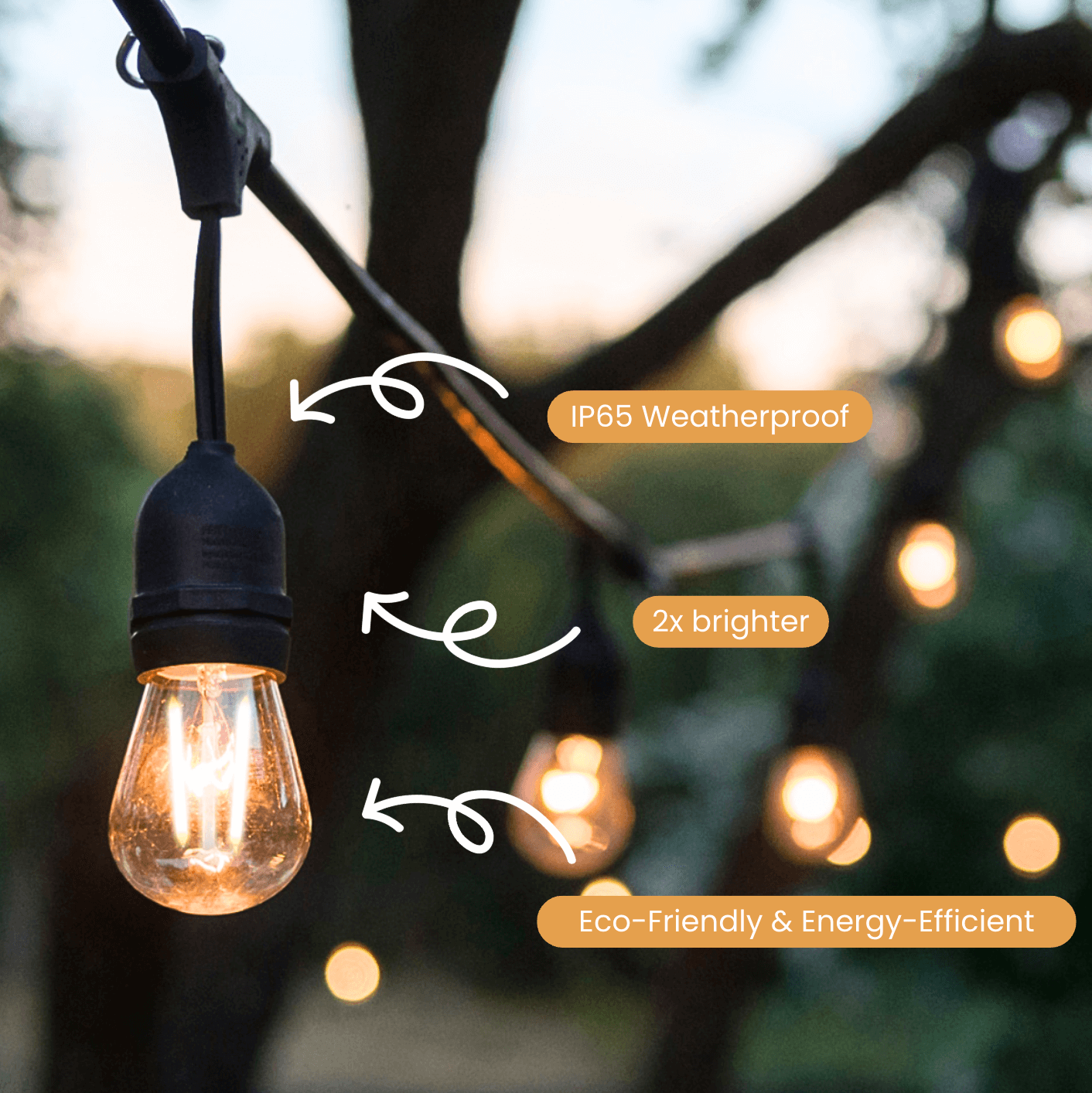 GardenGlimmer™ Solar Festoon Lights
