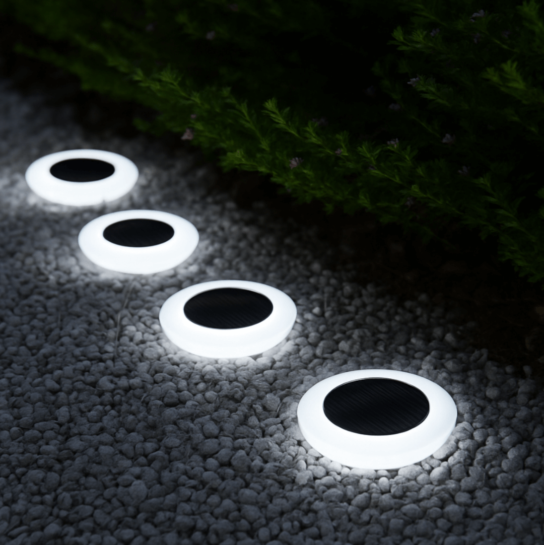 GardenGlimmer™ GlowDisc Solar Ground Light Pack