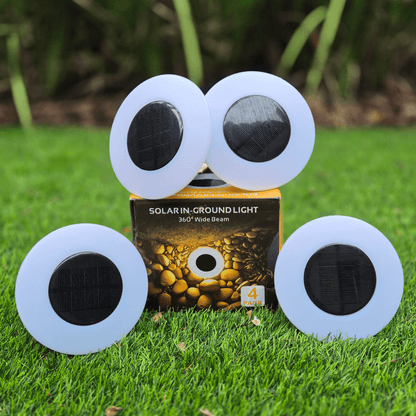 GardenGlimmer™ GlowDisc Solar Ground Light Pack