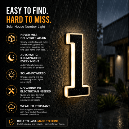 Solar House Number Light