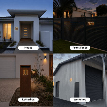 Solar House Number Light