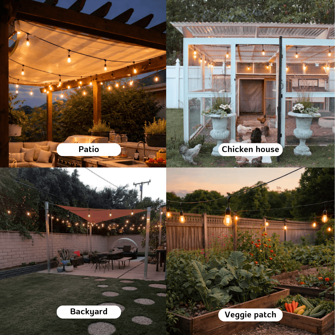 GardenGlimmer™ Solar Festoon Lights