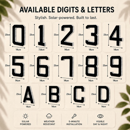 Solar House Number Kit